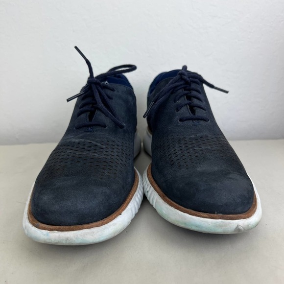 Cole Haan 2.Zerogrand Laser Wingtip Oxfort Blue Shoes Mens Size: 10.5 main image 4